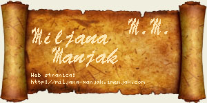 Miljana Manjak vizit kartica